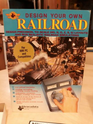 Abracadata Design Your Own Railroad Train Track Program Ibm Pc Vinatge Software