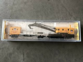N Scale Bachmann 46611 Mow Up Union Pacific Crane & Boom Freight Car Set