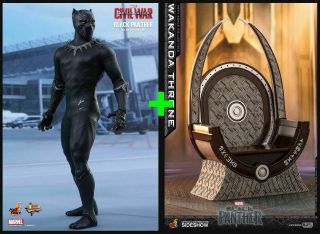 Hot Toys Black Panther Mms363,  Wakanda Throne Acs005 - Special Offer