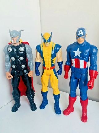 Marvel Avengers Wolverine Thor Captain America Action Figures Large Titan Series