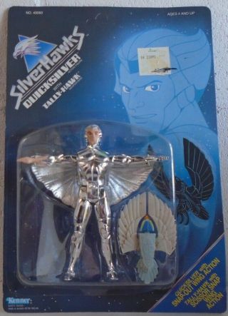 Silverhawks Quicksilver With Tally - Hawk Kenner (on Unpunched Card) Read