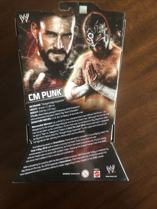 RARE Mattel WWE Ringside Collectibles Exclusive Elite SES CM Punk Masked Figure 3