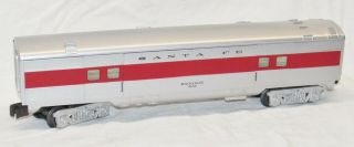 K - Line Streamliner Santa Fe Baggage Passenger Car Illuminated 3432 O Gauge