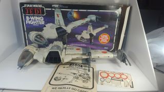 Vintage Star Wars Rotj B - Wing Fighter 100 Complete W.  Box & Instructions
