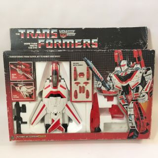 Vintage 1984 Hasbro Transformers G1 Robot Autobot Guardian Jetfire Boxed