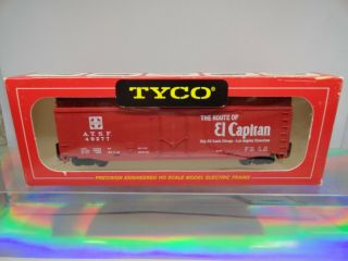 Tyco Ho Scale Box Car 50 Foot Plug Door Santa Fe Rail Car T339a 298 Vintage 7 "