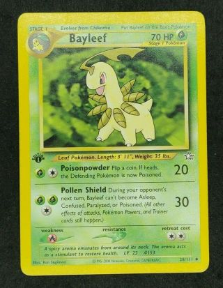 Pokemon Neo Genesis Bayleef Non Holo Uncommon 1st Edition Good 28/111