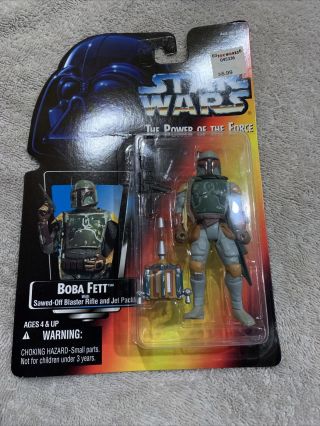 Star Wars The Power Of The Force,  Red Card Boba Fett (1995 Kenner) Action Figure