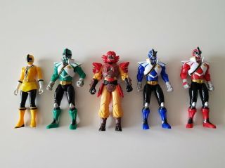 Power Rangers Samurai Action Figures 5 " Tall Bandai Toys Bundle X5 Mooger