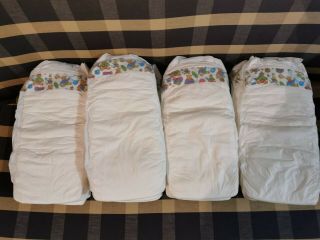 10 X Extra Large Plastic Vintage Diapers Backed (no Pampers) Vtg 16 - 30 Kg Abdl