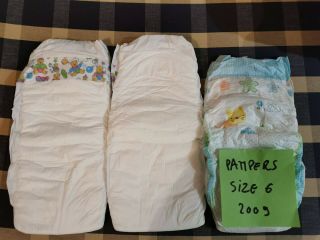 10 X Extra large Plastic Vintage Diapers Backed (No Pampers) vtg 16 - 30 kg ABDL 3