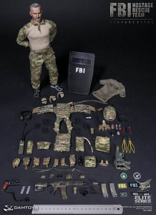 Damtoys 1/6th Male Soldier Figure Toys 78042 Fbi Hrt Agent Hostage Rescue Team