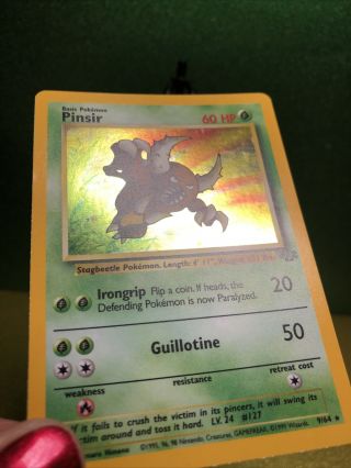 Pokemon Card JUNGLE Set HOLO Rare PINSIR 9/64 2