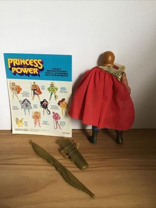 1984 MOTU She - Ra Princess Of Power Bow Action Figure Cape Arrows Bow Comic 3
