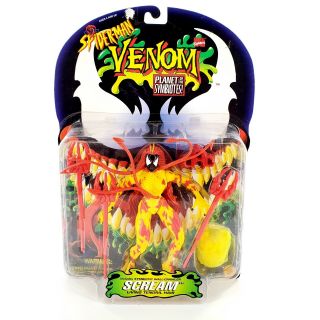 Vtg 1996 Marvel Spiderman Venom Planet Of The Symbiotes Scream Toy Biz