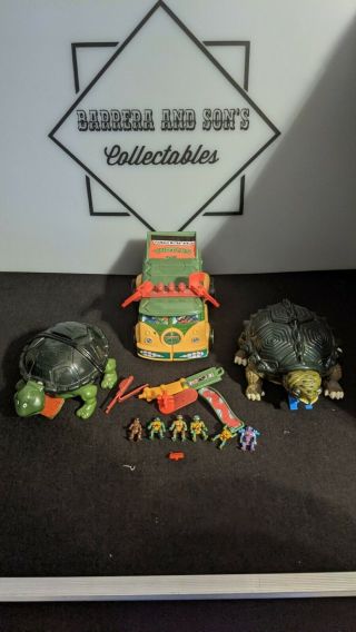 Rare Tmnt Mini Mutants Party Wagon Playset Teenage Ninja Turtles 1995 Micro Lo
