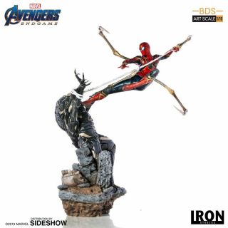 Iron Studios Avengers Endgame Iron Spider Vs Outrider Bds 1/10 Statue