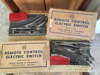 Vintage Marx O Gauge 3 Rail Electric Switches