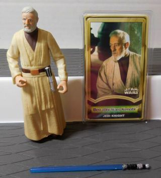2000 Star Wars Power Of The Jedi Force File Ben Obi - Wan Kenobi 3.  75 " Figure