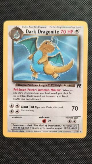 Carta / Pokemon Card Dark Dragonite 22/82 Non Holo Team Rocket Set