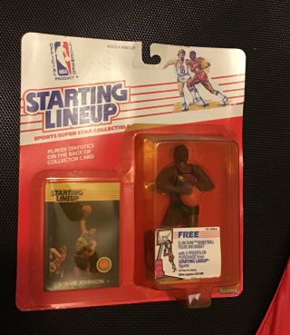 1988 Vinnie Johnson Microwave Detroit Pistons Kenner Nba Starting Lineup Moc Slu