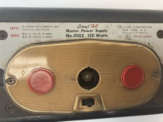Vintage Very Rare Lionel HO Master Power Supply No.  0102 150 Watts 3