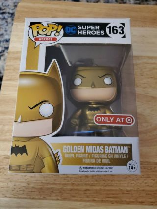 Dc Heroes Golden Midas Batman Target Exclusive Pop Figure 163 Funko
