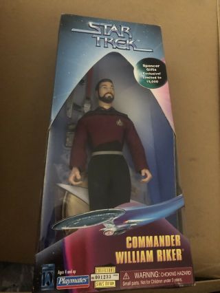 Playmates Stng Commander William Riker Spencer Gifts Exclusive