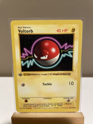 Pokemon Voltorb 67/102 1st Edition Base Set Psa 1999 Pokemon Card Shadowless