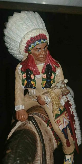 Rare 2005 Schleich Wild West Series Sioux Indian Chief On Horse Figure