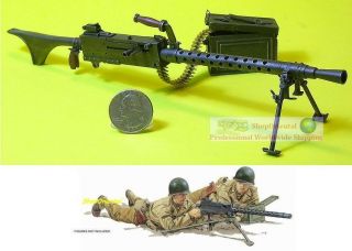 1:6 Scale Action Figure Dragon Ww2 Us Army Machine Gun.  30 Cal Model M1919 - A6