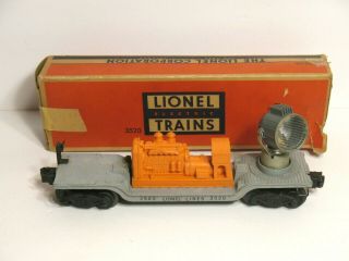 Lionel 3520 Operating Searchlight Car With Ob
