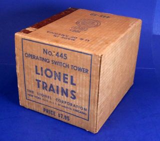 Empty Box Lionel O Scale For Operating Switch Tower 445 Empty Box