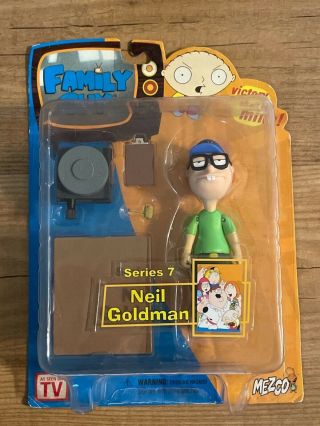 Family Guy Neil Goldman Green Shirt Action Figure Mib 6 " Inch Series 7 Mezco Toy