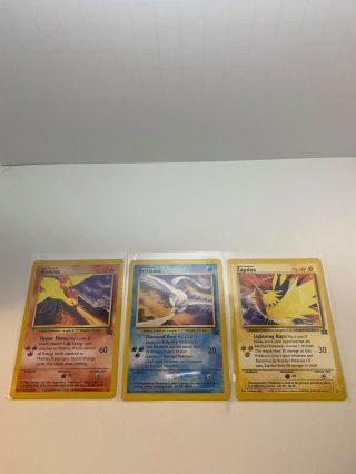 Pokemon Legendary Birds Articuno Moltres Zapdos Promo Cards Set Of 3