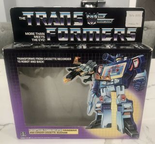1984 G1 Transformers Tm Prerub Soundwave & Buzzsaw Box Only - Afa 80 Quality