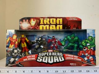 Iron Man Hero Squad Face Off Crimson Dynamo War Machine Titanium Set