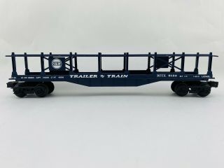 1 Vintage Lionel Train 6 - 9125 N&w Trailer Train 2 Tier Auto Carrier Blue