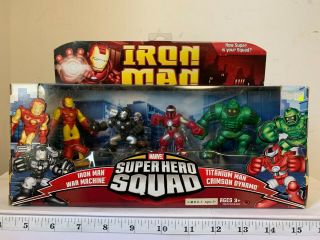 Iron Man Hero Squad Face Off Crimson Dynamo War Machine Titanium Set A