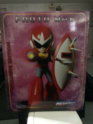 First 4 Figures Proto Man Exclusive Statue Led Lights Not Please Read