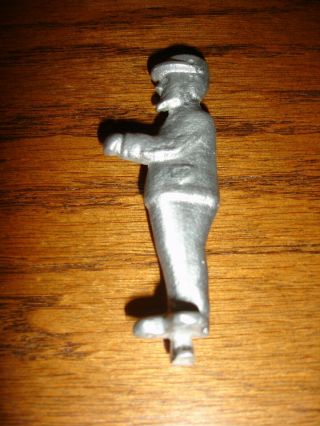 Vintage Or Antique Toy Train Engineer Man Aluminum Standing Ticket Captain