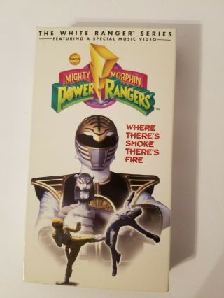 Mighty Morphin Power Rangers White Ranger Movie Vhs Tape.  Vintage 90 