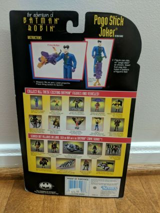 The Adventures of Batman and Robin Pogo Stick Joker with Launcher Kenner 1995 2