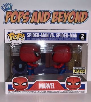 Funko Pop Spiderman Vs Spiderman Imposter Vinyl Figure 2 - Pack Ee Exclusive