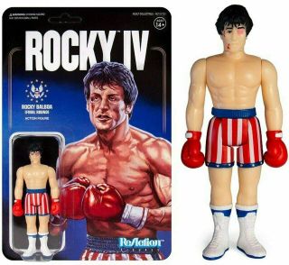 Rocky Balboa (rocky Iv - Final Round) Bloody Beat - Up Reaction Figure By Super7