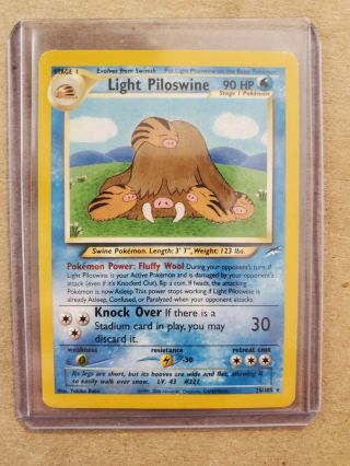Light Piloswine - 26/105 - Rare Nm Neo Destiny Pokemon