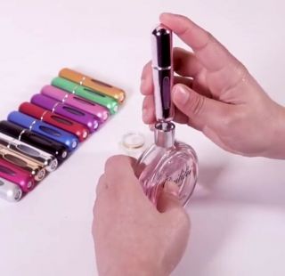5ml Mini Refillable Perfume Atomizer Bottle For Travel Spray Scent Pump Case Usa