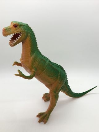 Vintage 1985 Imperial T - Rex Tyrannosaurus Dinosaur Green Figure 8 " Hong Kong
