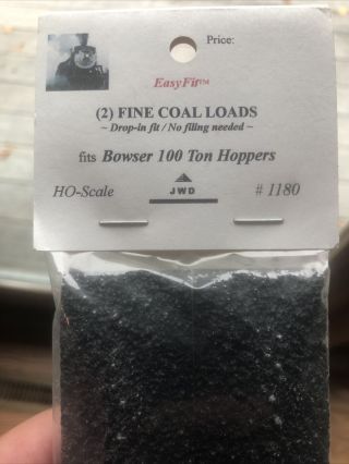 JWD (2) Fine Coal Loads HO - Bowser 100 Ton Hoppers 1180 2