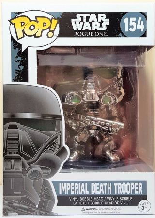Funko Pop Imperial Death Trooper Chrome 154 Star Wars Rogue One Figure